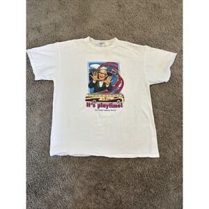 Y2K Six Flags Mr. Six "It's Playtime!" Graphic Tee L Large